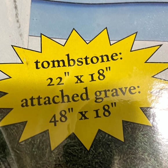 VTG Halloween Inflatable tombstone grave Pumpkins 3D Graveyard 1999 NOS Sealed - Picture 6 of 6